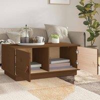 Berkfield Home Beautiful Coffee Table Honey Brown 80x50x35 cm Solid Wood Pine | Size: 80 x 50 x 35 cm