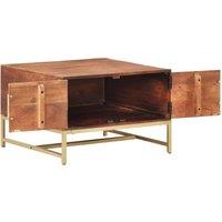 Berkfield Home Beautiful Coffee Table Honey Brown 67x67x45 cm Solid Acacia Wood | Size: 67 x 67 x 45 cm