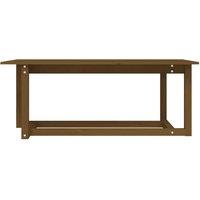 Berkfield Home Beautiful Coffee Table Honey Brown 110x55x45 cm Solid Wood Pine | Size: 110 x 55 x 45 cm