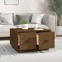 Berkfield Home Beautiful Coffee Table Honey Brown 60x53x35 cm Solid Wood Pine | Size: 60 x 53 x 35 cm