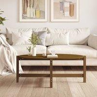 Berkfield Home Beautiful Coffee Table Honey Brown 118x63x45 cm Solid Wood Pine | Size: 118 x 63 x 45 cm