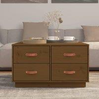 Berkfield Home Beautiful Coffee Table Honey Brown 80x80x45 cm Solid Wood Pine | Size: 80 x 80 x 45 cm