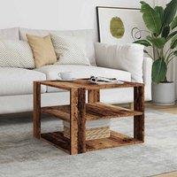 Berkfield Home Durable Coffee Table Old Wood 58x58x40 cm Engineered Wood in Brown | Size: 58 x 58 x 40 cm