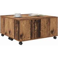 Berkfield Home Modern Coffee Table Old wood 75 x 75 x 38 cm Engineered wood in Brown
