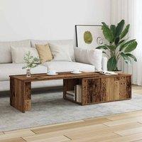 Berkfield Home Durable Coffee Table Old Wood 150x50x35 cm Engineered Wood in Brown | Size: 150 x 50 x 35 cm