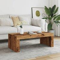 Berkfield Home Modern Coffee Table Old Wood 102x50x35 cm Engineered Wood in Brown | Size: 102 x 50 x 35 cm