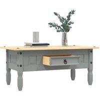 Berkfield Home Decorative Coffee Table Mexican Pine Corona Range Grey 100x55x45 cm | Size: 100 x 55 x 45 cm