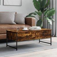 Berkfield Home Decorative Coffee Table Smoked Oak 101x49x39.5 cm Engineered Wood in Brown