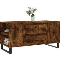 Berkfield Home Modern Coffee Table Smoked Oak 102x44.5x50 cm Engineered Wood in Brown