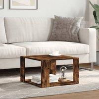 Berkfield Home Decorative Coffee Table Smoked Oak 51.5x51.5x30 cm Engineered Wood in Brown