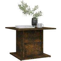 Berkfield Home Decorative Coffee Table Smoked Oak 55.5x55.5x40 cm Engineered Wood in Brown