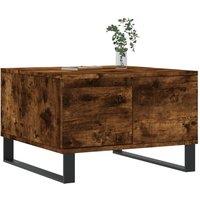 Berkfield Home Modern Coffee Table Smoked Oak 55x55x36.5 cm Engineered Wood in Brown