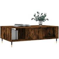 Berkfield Home Decorative Coffee Table Smoked Oak 104x60x35 cm Engineered Wood in Brown | Size: 104 x 60 x 35 cm