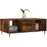 Berkfield Home Modern Coffee Table Smoked Oak 90x50x36.5 cm Engineered Wood in Brown