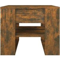 Berkfield Home Decorative Coffee Table Smoked Oak 55.5x55x45 cm Engineered Wood in Brown