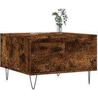 Berkfield Home Modern Coffee Table Smoked Oak 55x55x36.5 cm Engineered Wood in Brown