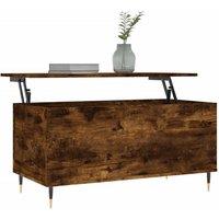 Berkfield Home Modern Coffee Table Smoked Oak 90x44.5x45 cm Engineered Wood in Brown