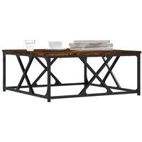 Berkfield Home Decorative Coffee Table Smoked Oak 70x70x30 cm Engineered Wood in Brown | Size: 70 x 70 x 30 cm