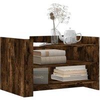 Berkfield Home Durable Coffee Table Smoked Oak 80x50x50 cm Engineered Wood in Brown | Size: 80 x 50 x 50 cm