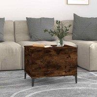 Berkfield Home Decorative Coffee Table Smoked Oak 60x44.5x45 cm Engineered Wood in Brown