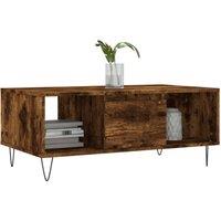 Berkfield Home Modern Coffee Table Smoked Oak 90x50x36.5 cm Engineered Wood in Brown