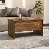 Berkfield Home Modern Coffee Table Smoked Oak 80x50x42.5 cm Engineered Wood in Brown