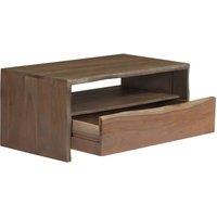 Berkfield Home Beautiful Coffee Table Solid Acacia Wood Live Edges 90x50x40 cm Grey | Size: 90 x 50 x 40 cm