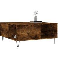 Berkfield Home Modern Coffee Table Smoked Oak 80x80x36.5 cm Engineered Wood in Brown