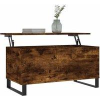 Berkfield Home Modern Coffee Table Smoked Oak 90x44.5x45 cm Engineered Wood in Brown