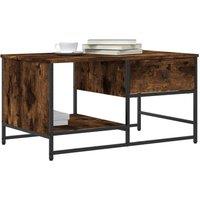 Berkfield Home Decorative Coffee Table Smoked Oak 85.5x51x45 cm Engineered Wood in Brown