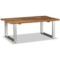 Berkfield Home Beautiful Coffee Table Solid Reclaimed Wood 100x60x38 cm in Brown | Size: 100 x 60 x 38 cm
