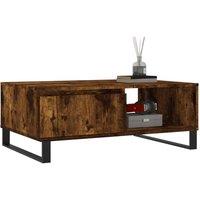 Berkfield Home Decorative Coffee Table Smoked Oak 90x60x35 cm Engineered Wood in Brown | Size: 90 x 60 x 35 cm