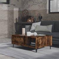 Berkfield Home Modern Coffee Table Smoked Oak 90x60x35 cm Engineered Wood in Brown | Size: 90 x 60 x 35 cm