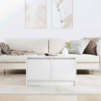 Berkfield Home Decorative Coffee Table with Drawers White 70.5x70x40 cm