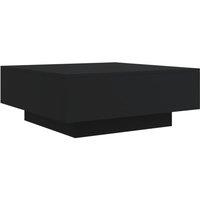 Berkfield Home Modern Coffee Table with LED Lights Black 80x80x31 cm | Size: 80 x 80 x 31 cm