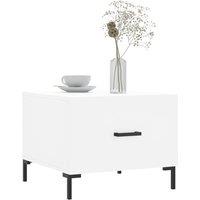 Berkfield Home Decorative Coffee Table White 50x50x40 cm Engineered Wood | Size: 50 x 50 x 40 cm