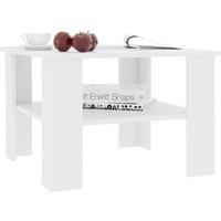 Berkfield Home Modern Coffee Table White 60x60x42 cm Engineered Wood | Size: 60 x 60 x 42 cm