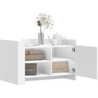 Berkfield Home Durable Coffee Table White 80x50x50 cm Engineered Wood | Size: 80 x 50 x 50 cm