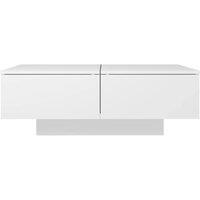 Berkfield Home Decorative Coffee Table White 90x60x31 cm Engineered Wood | Size: 90 x 60 x 31 cm