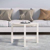 Berkfield Home Beautiful Coffee Table White 62.5x45 cm Solid Wood Pine
