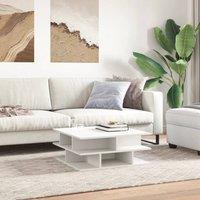 Berkfield Home Decorative Coffee Table White 70x70x29 cm Engineered Wood | Size: 70 x 70 x 29 cm