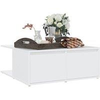 Berkfield Home Durable Coffee Table White 80x80x31 cm Engineered Wood | Size: 80 x 80 x 31 cm