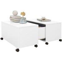 Berkfield Home Durable Coffee Table White 75x75x38 cm Engineered Wood | Size: 75 x 75 x 38 cm
