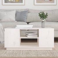 Berkfield Home Beautiful Coffee Table White 90x49x40.5 cm Solid Wood Pine