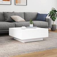 Berkfield Home Modern Coffee Table White 80x80x31 cm Engineered Wood | Size: 80 x 80 x 31 cm