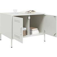 Berkfield Home Sturdy Coffee Table White 68x50x50.5 cm Steel