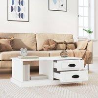 Berkfield Home Decorative Coffee Table White 90x50x35 cm Engineered Wood | Size: 90 x 50 x 35 cm