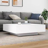 Berkfield Home Modern Coffee Table White 100x100x31 cm Engineered Wood | Size: 100 x 100 x 31 cm