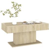Berkfield Home Durable Coffee Table Sonoma Oak 96x50x45 cm Engineered Wood in Light Brown | Size: 96 x 50 x 45 cm
