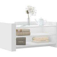 Berkfield Home Durable Coffee Table White 100x50x50 cm Engineered Wood | Size: 100 x 50 x 50 cm